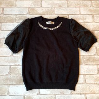 ミッシュマッシュ(MISCH MASCH)の美品！ミッシュマッシュ！チュールスリーブプルオーバー！(カットソー(半袖/袖なし))