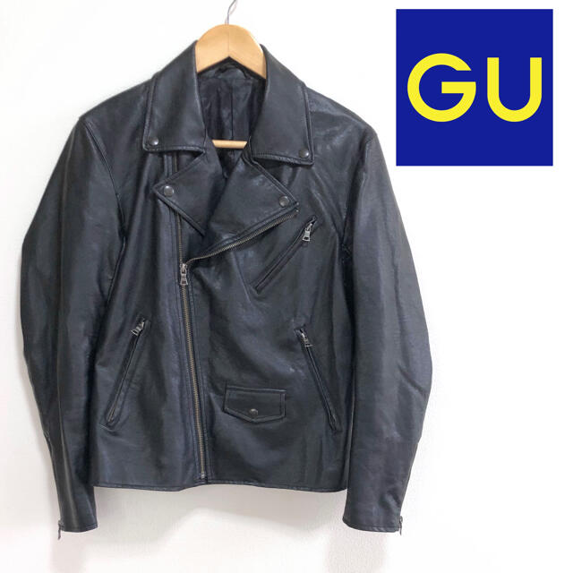 GU(ジーユー)の【美品】❤️GU❤️ ライダースジャケット 黒 〈M〉 フェイクレザー ジーユー メンズのジャケット/アウター(ライダースジャケット)の商品写真