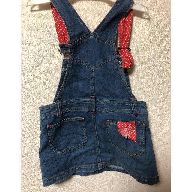 Disney(ディズニー)のデニム ジャンパースカート 90 ミニーマウス キッズ/ベビー/マタニティのキッズ服女の子用(90cm~)(スカート)の商品写真