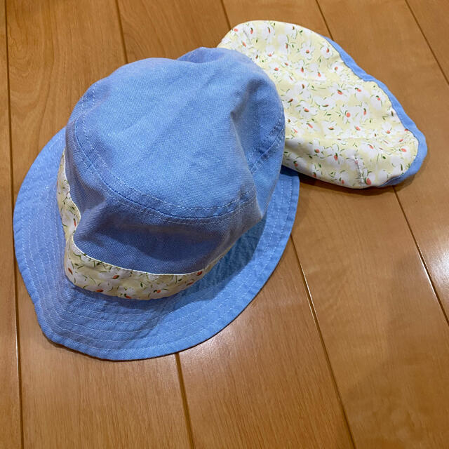 アカチャンホンポ(アカチャンホンポ)の女の子　帽子　日除け付き　50センチ キッズ/ベビー/マタニティのこども用ファッション小物(帽子)の商品写真
