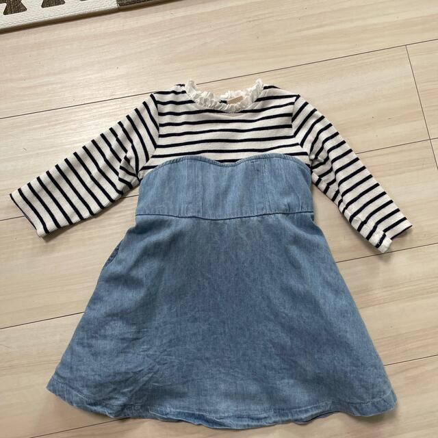 petit main(プティマイン)のプティマインpetit main ワンピース100センチ キッズ/ベビー/マタニティのキッズ服女の子用(90cm~)(ワンピース)の商品写真