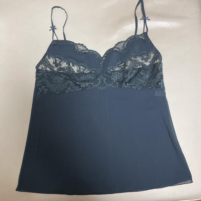 大好き Chloe クロエ キャミソール 胸元タック ブラウン Mサイズ tbg.qa
