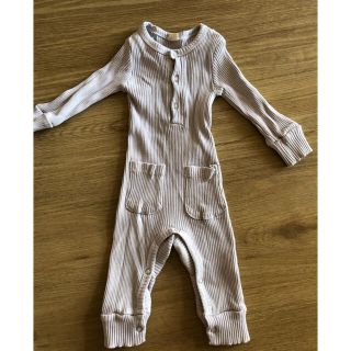 ザラキッズ(ZARA KIDS)の韓国子供服　ロンパース　60 グレー(ロンパース)