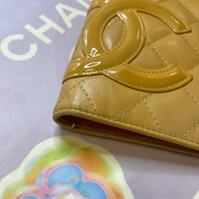 【CHANEL】シャネル カンボンライン　長財布　マトラッセ