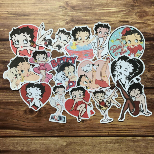 Betty Boop フレークシール ハンドメイドの文具/ステーショナリー(しおり/ステッカー)の商品写真