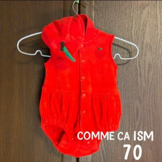 コムサイズム(COMME CA ISM)の❮COMME SA ISM❯ りんご ロンパース 70(ロンパース)