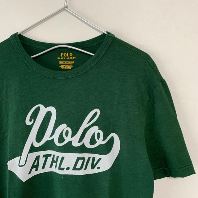 Ralph Lauren(ラルフローレン)の美品 90s POLO Ralph Lauren 半袖 Tシャツビッグロゴ 深緑 メンズのトップス(Tシャツ/カットソー(半袖/袖なし))の商品写真