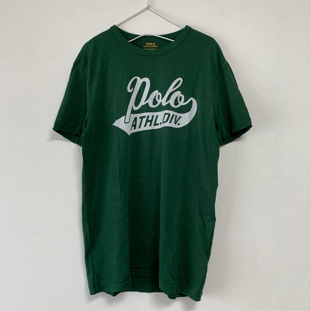 Ralph Lauren(ラルフローレン)の美品 90s POLO Ralph Lauren 半袖 Tシャツビッグロゴ 深緑 メンズのトップス(Tシャツ/カットソー(半袖/袖なし))の商品写真