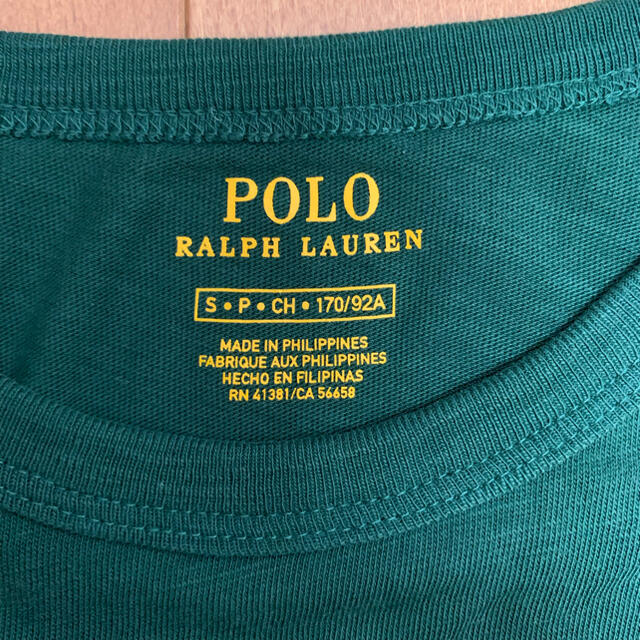 Ralph Lauren(ラルフローレン)の美品 90s POLO Ralph Lauren 半袖 Tシャツビッグロゴ 深緑 メンズのトップス(Tシャツ/カットソー(半袖/袖なし))の商品写真