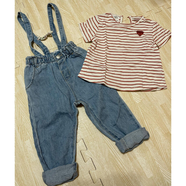 ZARA KIDS(ザラキッズ)のZARA ベビー　オーバーオール　シャツ　 キッズ/ベビー/マタニティのキッズ服女の子用(90cm~)(Tシャツ/カットソー)の商品写真