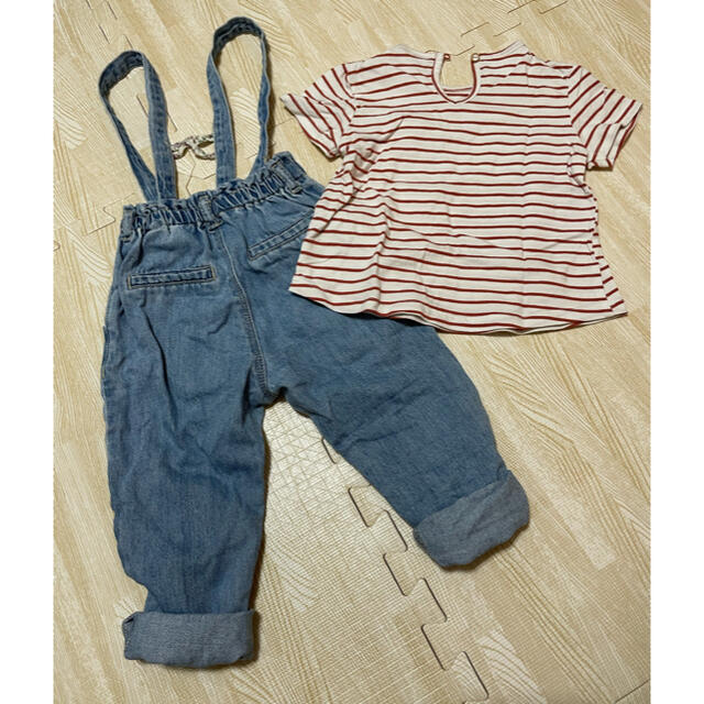 ZARA KIDS(ザラキッズ)のZARA ベビー　オーバーオール　シャツ　 キッズ/ベビー/マタニティのキッズ服女の子用(90cm~)(Tシャツ/カットソー)の商品写真