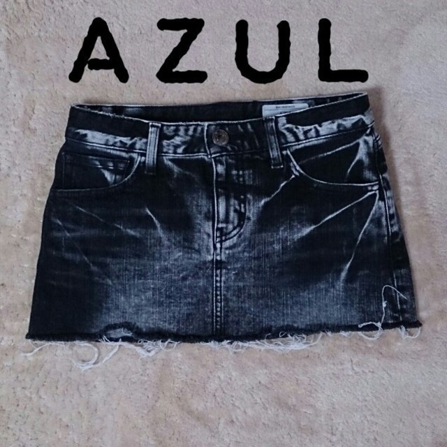 AZUL by moussy(アズールバイマウジー)のAZUL★ﾀﾞﾒｰｼﾞﾃﾞﾆﾑｽｶｰﾄ レディースのスカート(ミニスカート)の商品写真