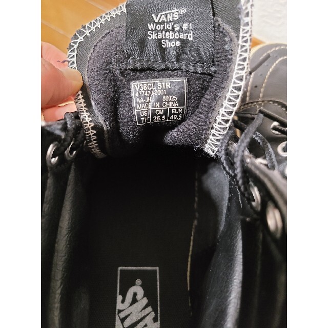 VANS V38CL スケートハイ レザースニーカー 5