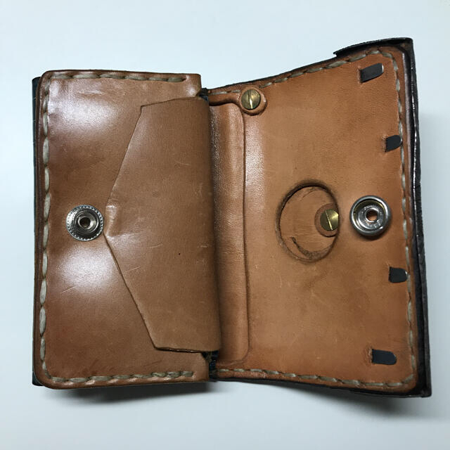 シルバーイーグル付ワニ革コンパクトウォレット 財布 メンズのファッション小物(折り財布)の商品写真