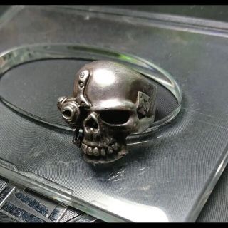 90s ドクロ シルバー925 リング 指輪　SKULL スカル