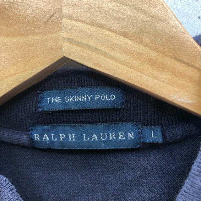 Ralph Lauren(ラルフローレン)のラルフローレン　ポロシャツ　ワンポイントホース刺繍ロゴ　レディースL スキニー レディースのトップス(ポロシャツ)の商品写真