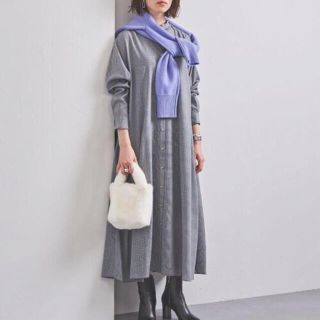 ユナイテッドアローズ(UNITED ARROWS)の1回着用【UNITED ARROWS】ロングシャツチェックワンピース(ロングワンピース/マキシワンピース)