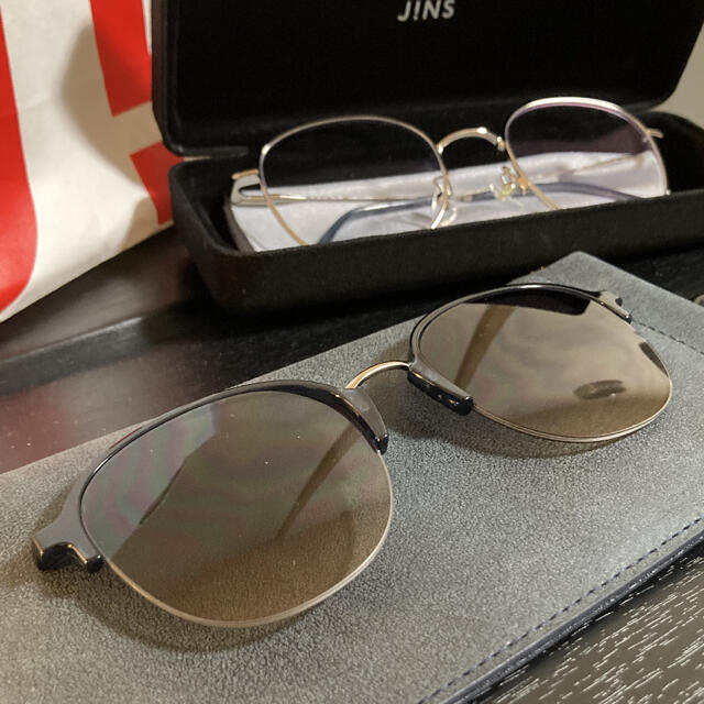 JINS(ジンズ)のマグネットサングラス＋ケースセット  ひがお様専用 レディースのファッション小物(サングラス/メガネ)の商品写真