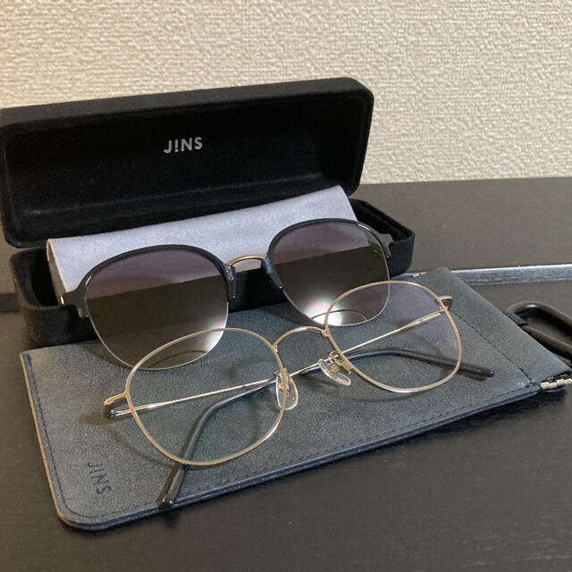 JINS(ジンズ)のマグネットサングラス＋ケースセット  ひがお様専用 レディースのファッション小物(サングラス/メガネ)の商品写真
