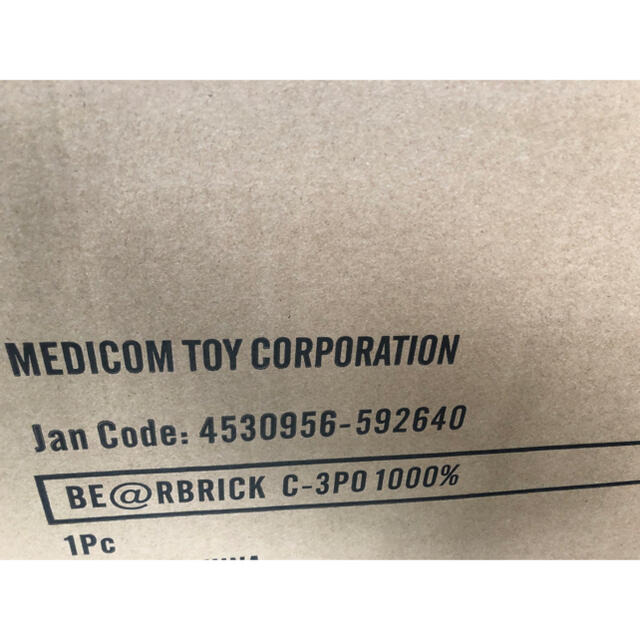 MEDICOM TOY(メディコムトイ)の新品未開封　即発送　Bearbrick C-3PO(TM) 1000％ エンタメ/ホビーのフィギュア(その他)の商品写真