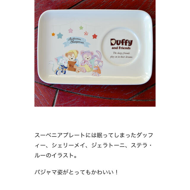 Disney(ディズニー)の𓊆 新品 パジャマパーティー スーベニアカップ付きプレート 𓊇  エンタメ/ホビーのおもちゃ/ぬいぐるみ(キャラクターグッズ)の商品写真