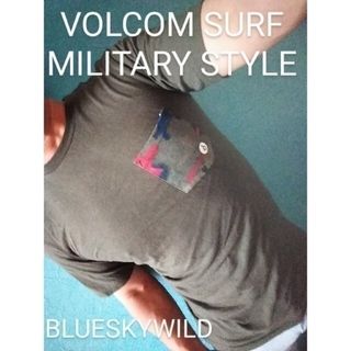 ボルコム(volcom)のVOLCOMボルコム サーフブランド ワイルドミリタリーサーフスタイルTシャツ(Tシャツ/カットソー(半袖/袖なし))