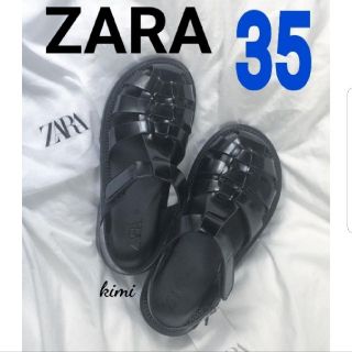 ザラ(ZARA)のZARA　(35) フラットケージサンダル　グルカサンダル(サンダル)