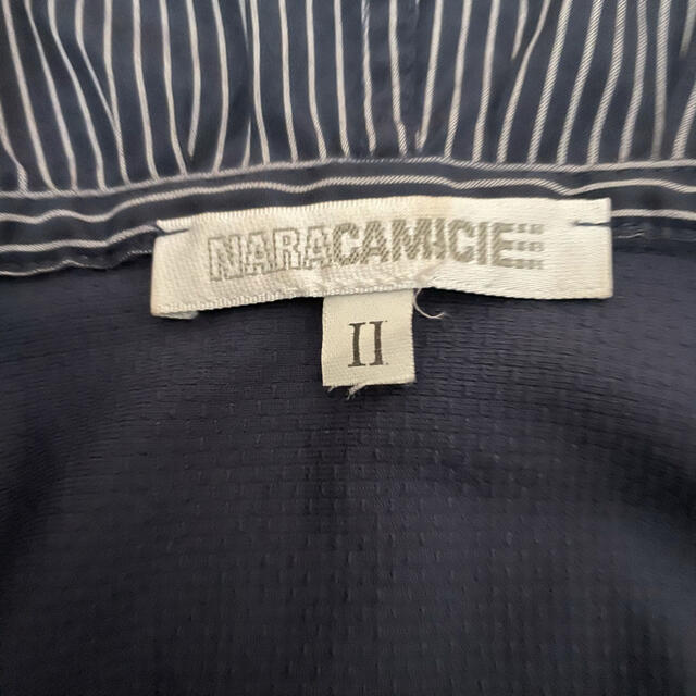 NARACAMICIE(ナラカミーチェ)のナラカミーチェ　胸元フリルフレンチスリーブブラウス　サイズII レディースのトップス(シャツ/ブラウス(半袖/袖なし))の商品写真