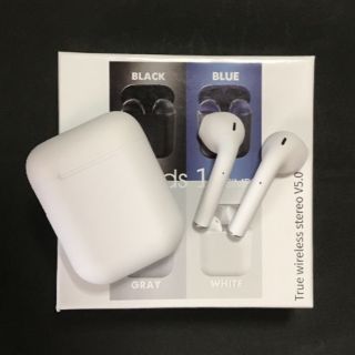 アイフォーン(iPhone)のワイヤレスイヤホン iPhone イヤホン Bluetooth i12(ヘッドフォン/イヤフォン)