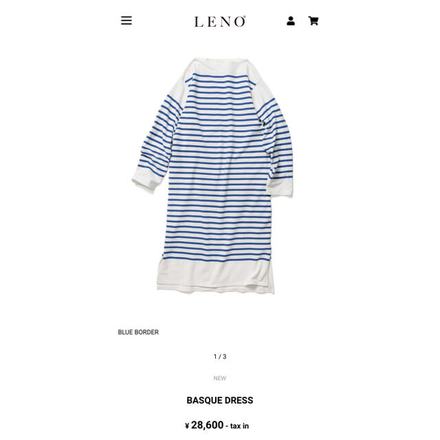 leno&co BASQUE DRESS リノアンドコー　ワンピース　サイズ1