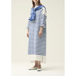 ヤエカ(YAECA)のleno&co BASQUE DRESS リノアンドコー　ワンピース　サイズ1(ロングワンピース/マキシワンピース)