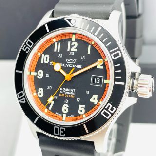 グリシン(GLYCINE)のコンバットシリーズ！新品グリシンGlycine自動巻42mmブラックGL0088(腕時計(アナログ))