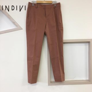 インディヴィ(INDIVI)のあん82様専用 INDIVI ストレートパンツ  サーモンピンク 4805397(カジュアルパンツ)