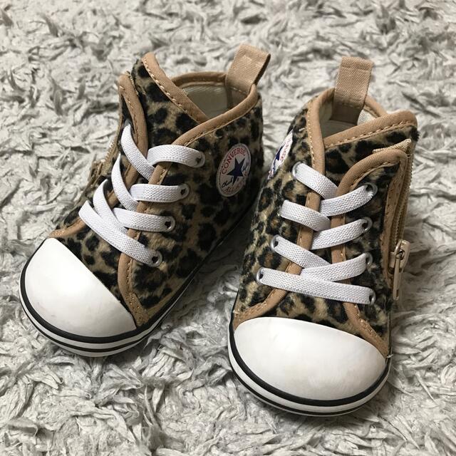 CONVERSE(コンバース)の【再値下げ】converse コンバース　ALL STAR ヒョウ柄　12cm キッズ/ベビー/マタニティのベビー靴/シューズ(~14cm)(スニーカー)の商品写真