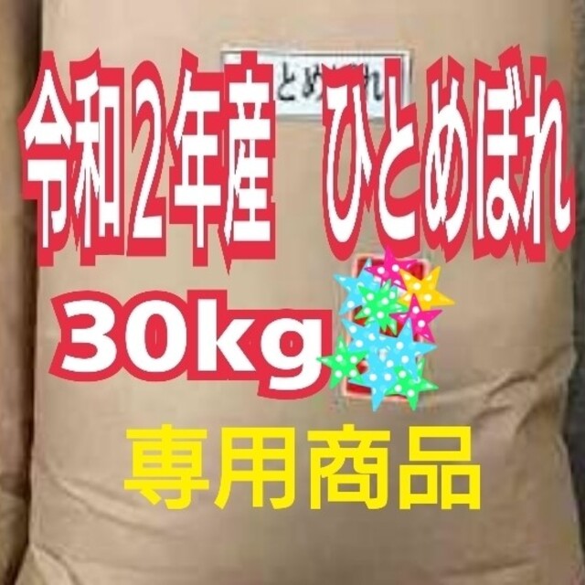 JAJA様専用 お米 ひとめぼれ【令和２年産】精米済み 30キロ（5kg×6