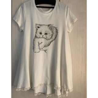 フランシュリッペ(franche lippee)のフランシュリッペ・つかまえたネコフレアーTシャツ(Tシャツ(半袖/袖なし))