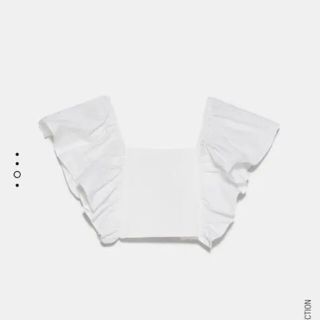 ザラ(ZARA)の新品　タグ付き　ZARA トップス　ショート丈　ホワイト　白Tシャツ(タンクトップ)