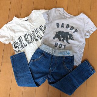 エフオーキッズ(F.O.KIDS)の90センチ　半袖Tシャツ2枚デニム1枚セット(Tシャツ/カットソー)