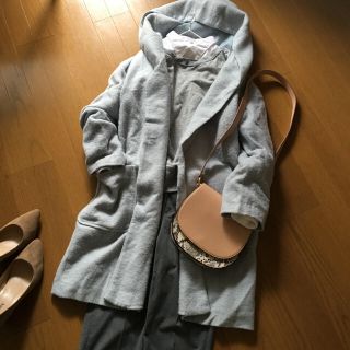 ダブルクローゼット(w closet)のw closet軽量ビックカラーコーディガン(ロングコート)