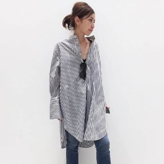 アパルトモンドゥーズィエムクラス(L'Appartement DEUXIEME CLASSE)のまる様専用未使用STRIPEOVERSIZEストライプオーバーシャツ(シャツ/ブラウス(長袖/七分))