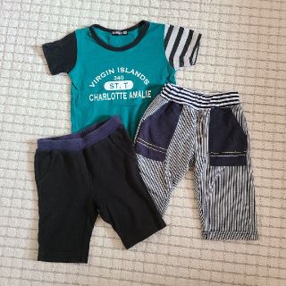 100 Tシャツ　2パンツ　セット　男の子(Tシャツ/カットソー)