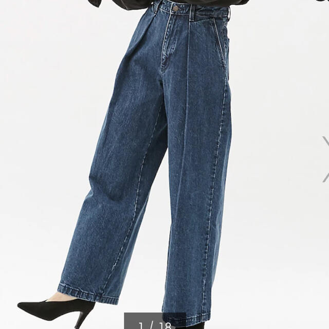 GU(ジーユー)のバギージーンズ、クロップドレギンスパンツ レディースのパンツ(デニム/ジーンズ)の商品写真
