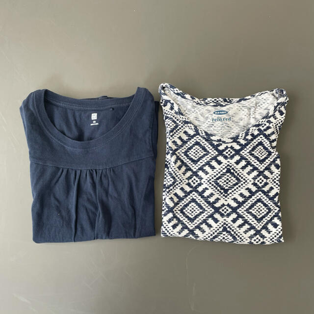 UNIQLO(ユニクロ)のOLDNAVY UNIQLO Tシャツとタンクトップ 2枚セット 130 キッズ/ベビー/マタニティのキッズ服女の子用(90cm~)(Tシャツ/カットソー)の商品写真