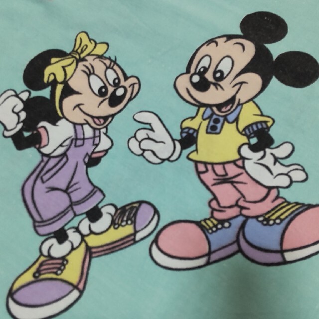 Disney(ディズニー)の☆専用☆ミキミニ フラットシーツ1/2☆エメグリ ビンテージシーツ ハンドメイド ハンドメイドの素材/材料(生地/糸)の商品写真