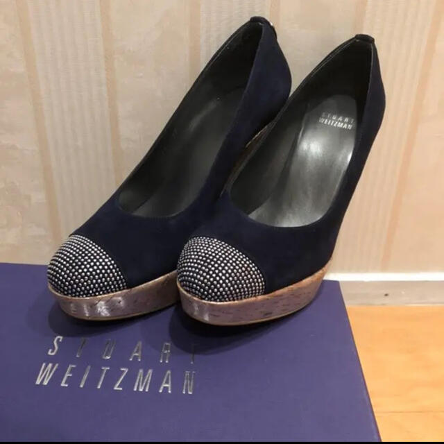 Stuart Weitzman - スチュアートワイツマン ネイビー色 パンプス 美品