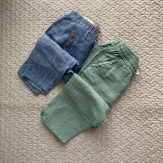 ザラキッズ(ZARA KIDS)のZARA リネンパンツ　2枚セット(パンツ/スパッツ)