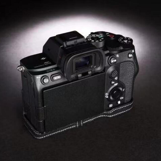 送料無料 新品 本革 SONY ソニー a1/A1用 本革カメラケース ブラック 2