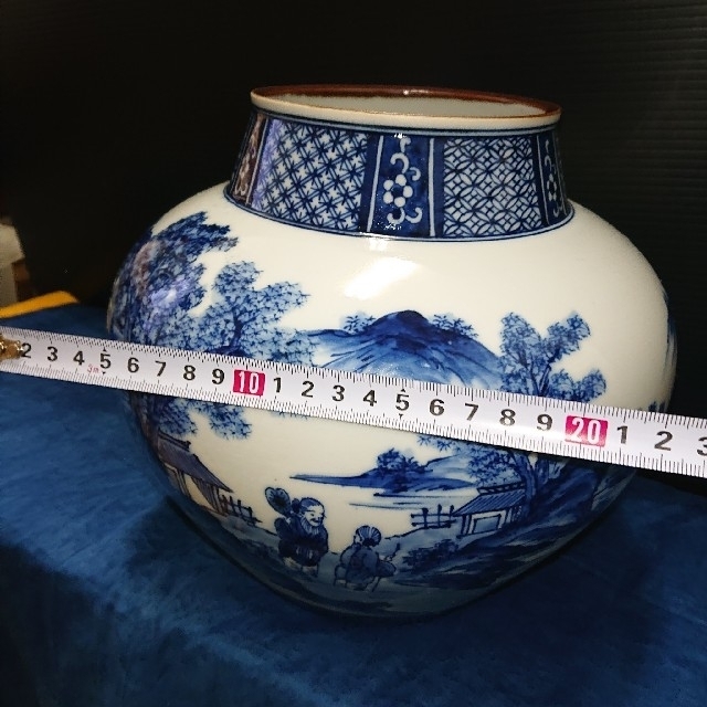 九谷焼万象花瓶、染付 www.krzysztofbialy.com