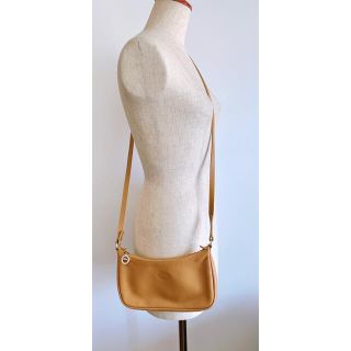 ロンシャン(LONGCHAMP)のLongchamp ロンシャン レザー ショルダーバッグ キャメル(ショルダーバッグ)