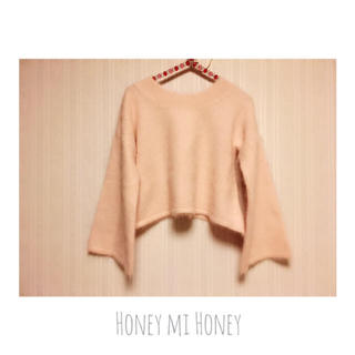 ハニーミーハニー(Honey mi Honey)のモヘアオフショルニット(ニット/セーター)